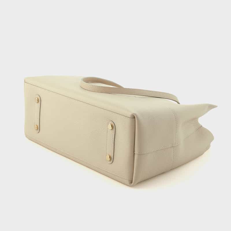 BARNEYS NEW YORK 2WAYハンドル レザートートバッグ IVORY