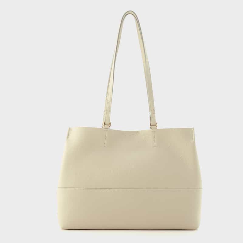 BARNEYS NEW YORK 2WAYハンドル レザートートバッグ IVORY