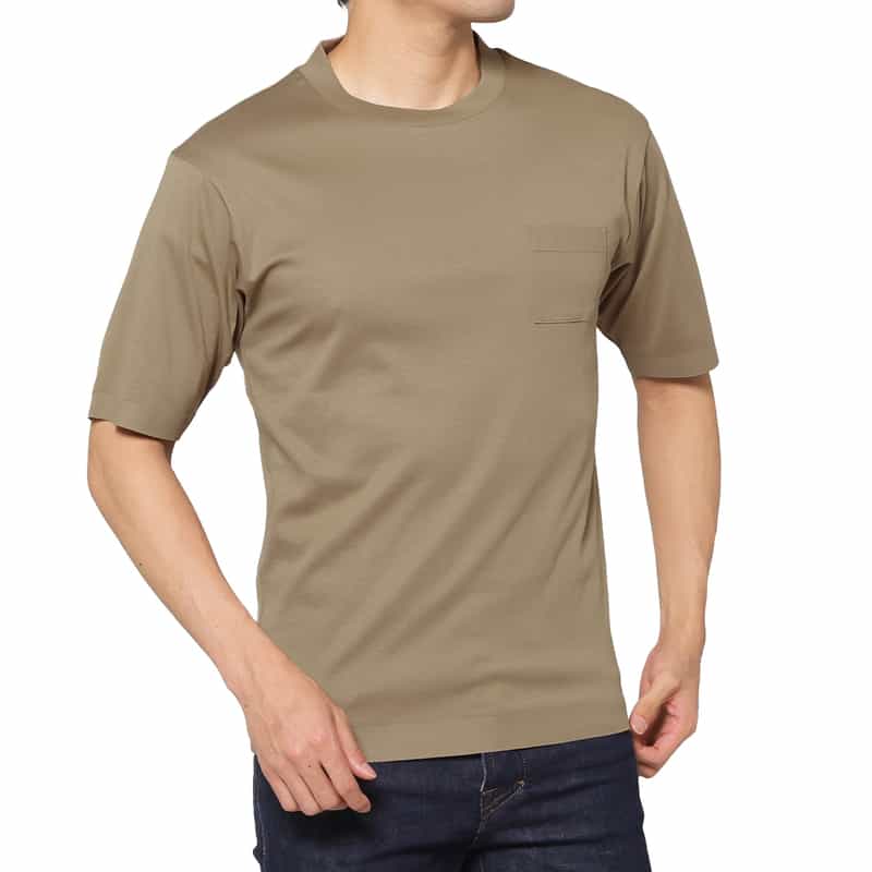 BARNEYS NEW YORK ポケット付きTシャツ BROWN