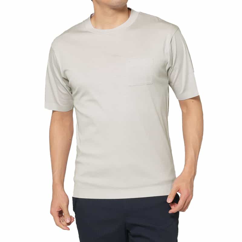 BARNEYS NEW YORK ポケット付きTシャツ LIGHT GRAY