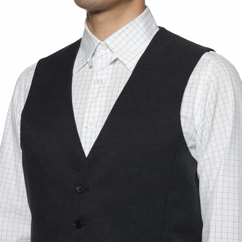BARNEYS NEW YORK COOLDOTS素材リバーシブルベスト NAVY