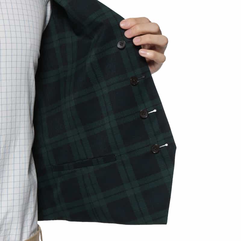 BARNEYS NEW YORK COOLDOTS素材リバーシブルベスト NAVY