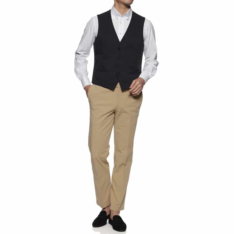 BARNEYS NEW YORK 2WAYストレッチコットン パンツ BEIGE