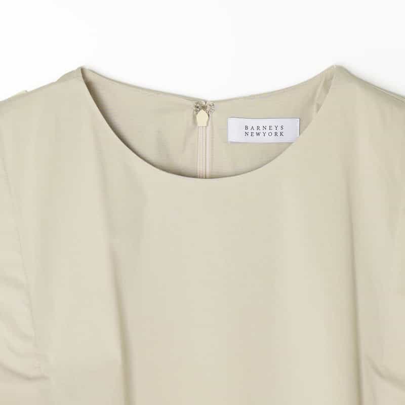 BARNEYS NEW YORK ウォッシャブル Aラインドレス BEIGE