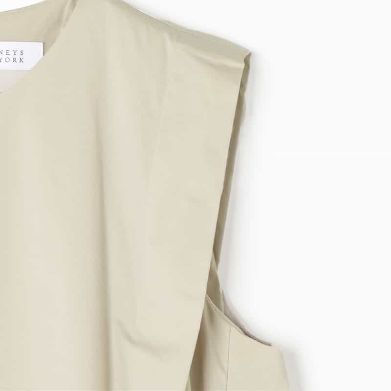 BARNEYS NEW YORK ウォッシャブル Aラインドレス BEIGE