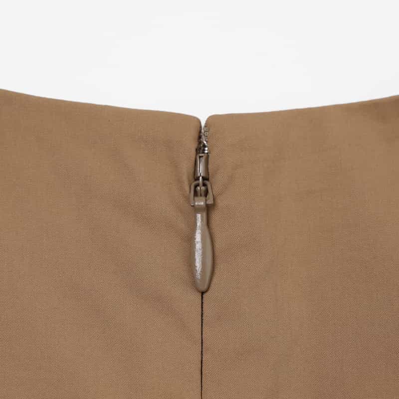 BARNEYS NEW YORK ウォッシャブル Aラインドレス BROWN