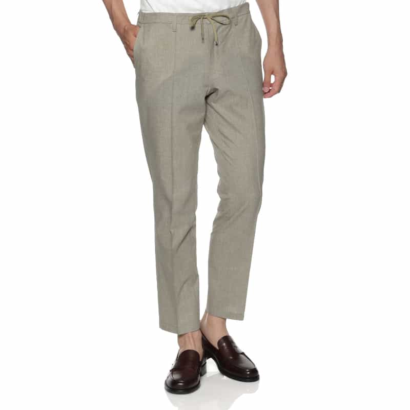 BARNEYS NEW YORK ウォッシャブル COOLDOTS素材パンツ BEIGE