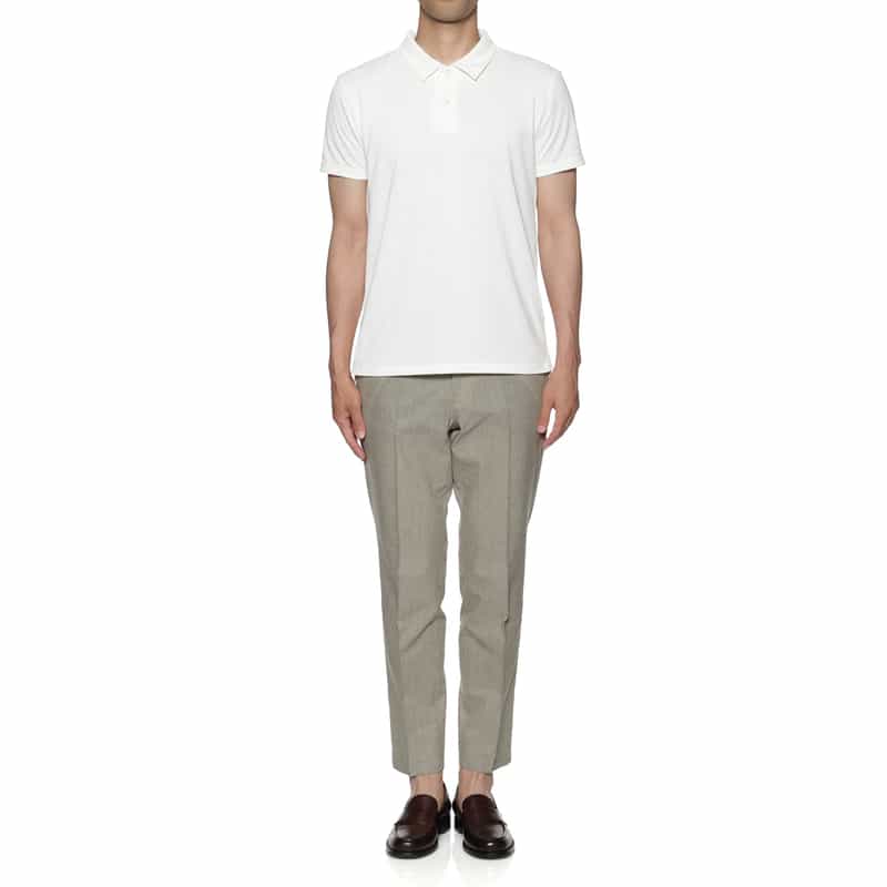 BARNEYS NEW YORK ウォッシャブル COOLDOTS素材パンツ BEIGE