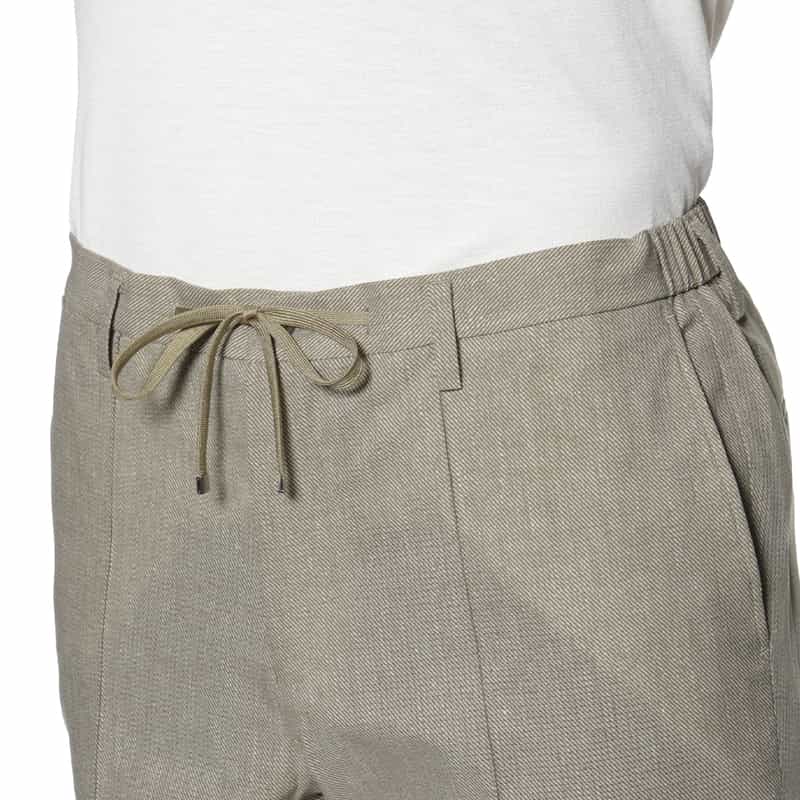 BARNEYS NEW YORK ウォッシャブル COOLDOTS素材パンツ BEIGE