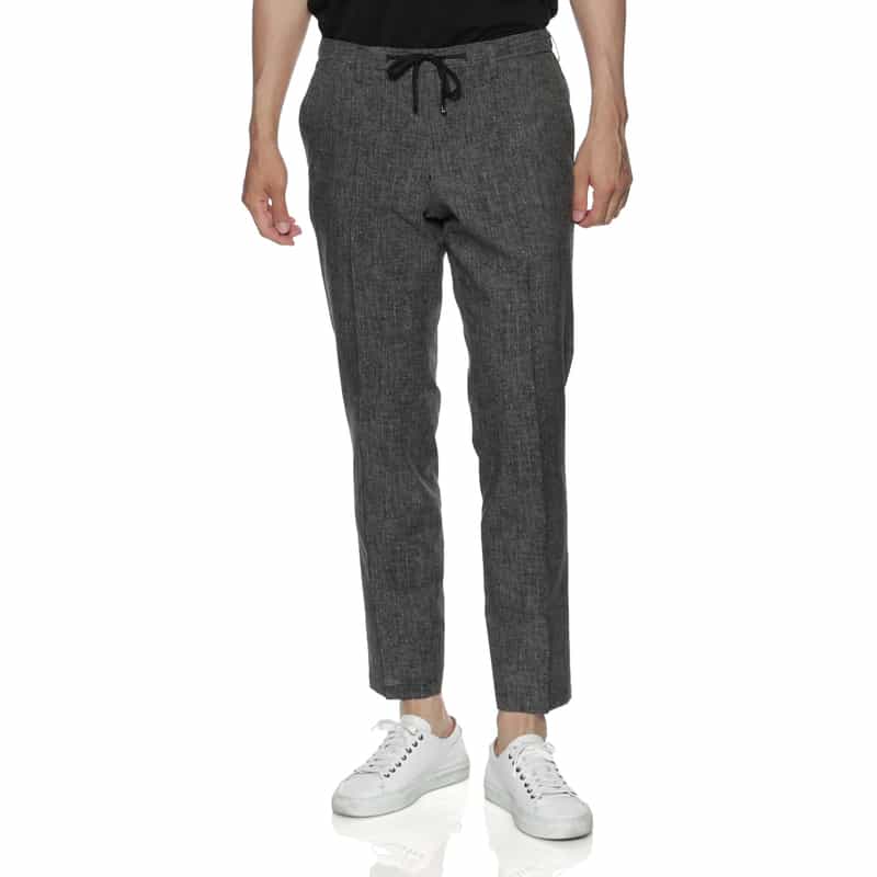 BARNEYS NEW YORK ウォッシャブル COOLDOTS素材パンツ GRAY