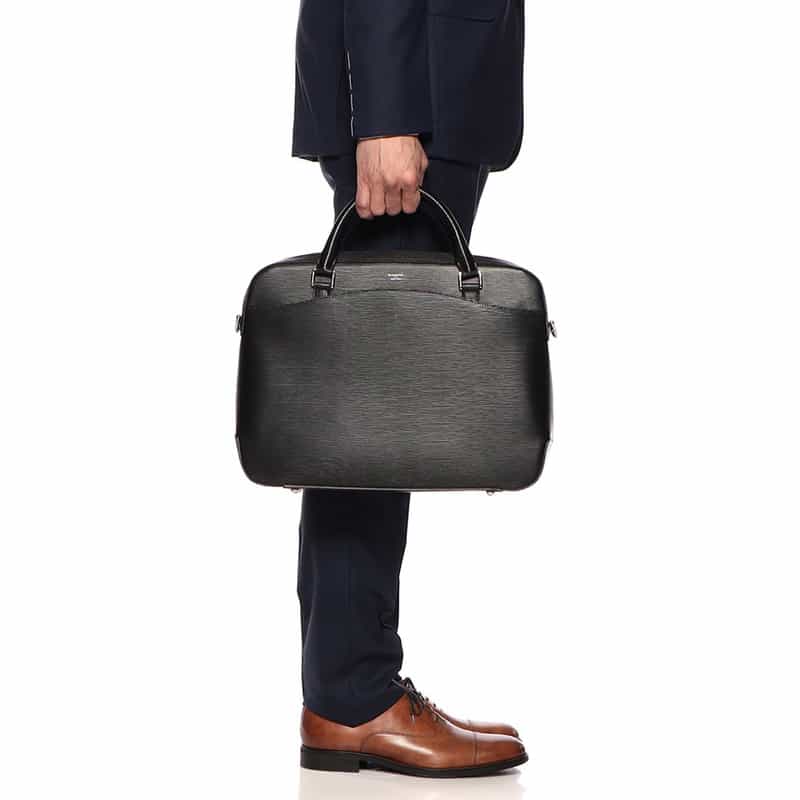 PELLE MORBIDA PELLE MORBIDA＜ペッレ モルビダ＞レザーブリーフケース "CA201" BLACK