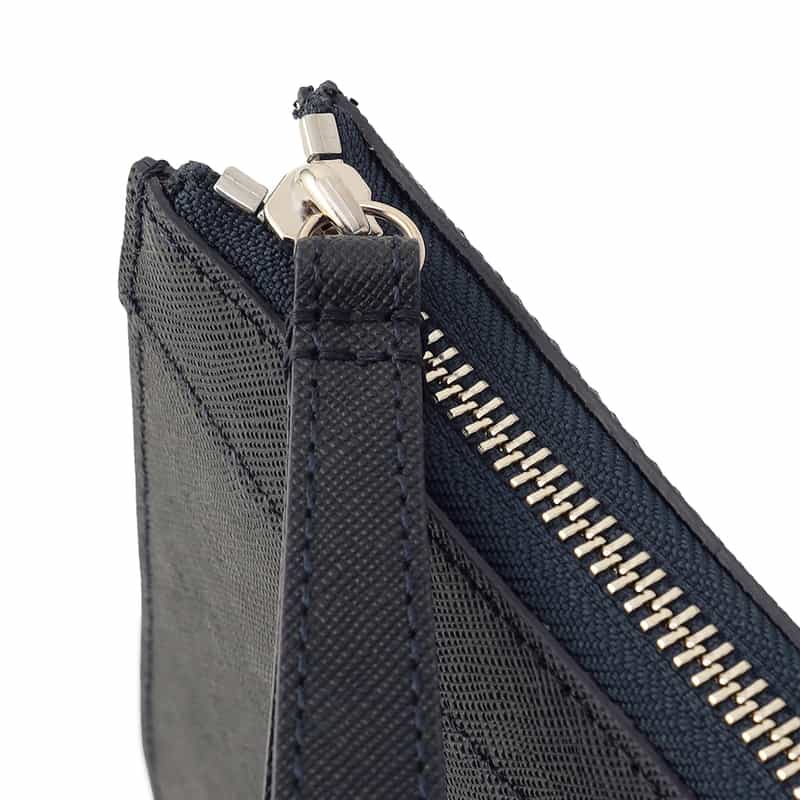 PELLE MORBIDA PELLE MORBIDA＜ペッレ モルビダ＞L字ジップクラッチバッグ “CA011" NAVY