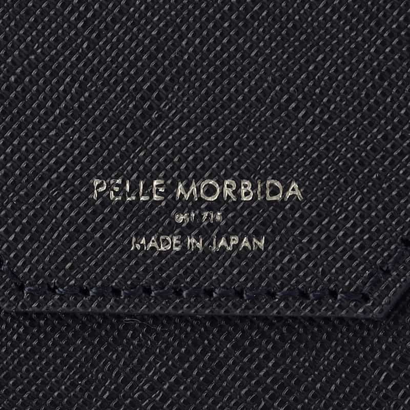PELLE MORBIDA PELLE MORBIDA＜ペッレ モルビダ＞L字ジップクラッチバッグ “CA011" NAVY
