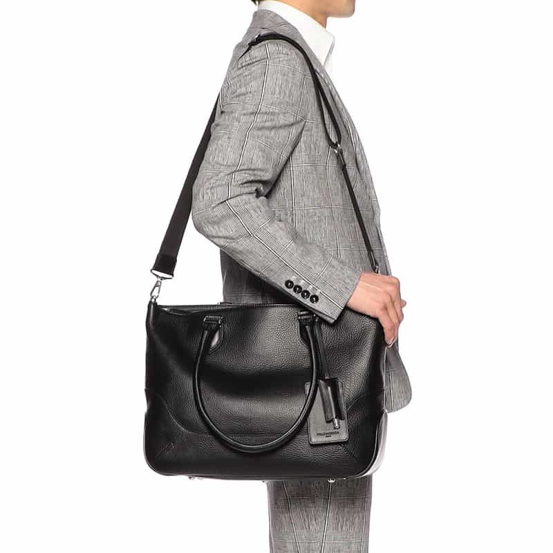 PELLE MORBIDA PELLE MORBIDA＜ペッレ モルビダ＞レザートートバッグ "MB048A" BLACK