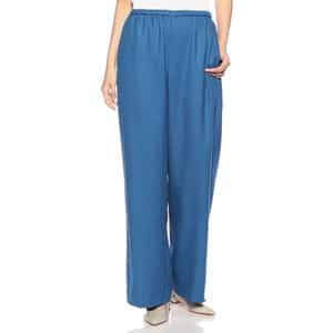 ウォッシャブル リネンライクドローストリング付きワイドパンツ