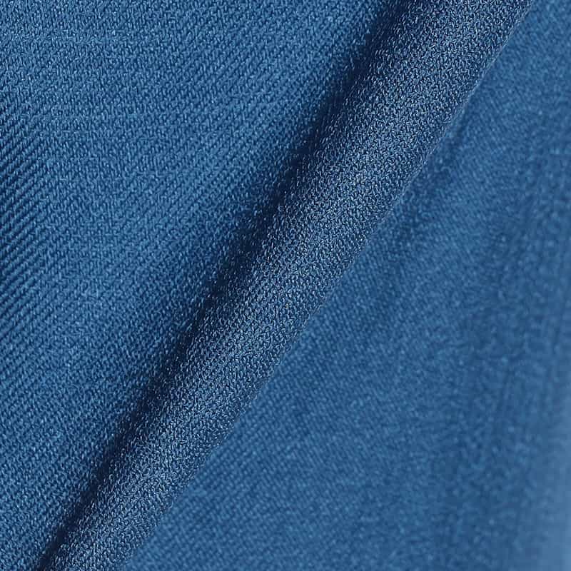 BARNEYS NEW YORK ウォッシャブル リネンライクドローストリング付きワイドパンツ BLUE