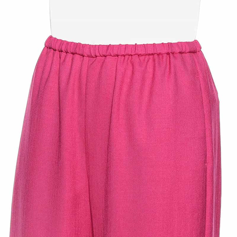 BARNEYS NEW YORK ウォッシャブル リネンライクドローストリング付きワイドパンツ PINK