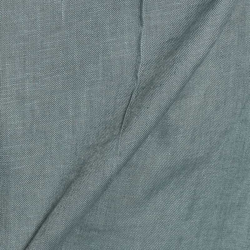 BARNEYS NEW YORK ウォッシャブル リネン素材ワイドパンツ BLUE GREEN