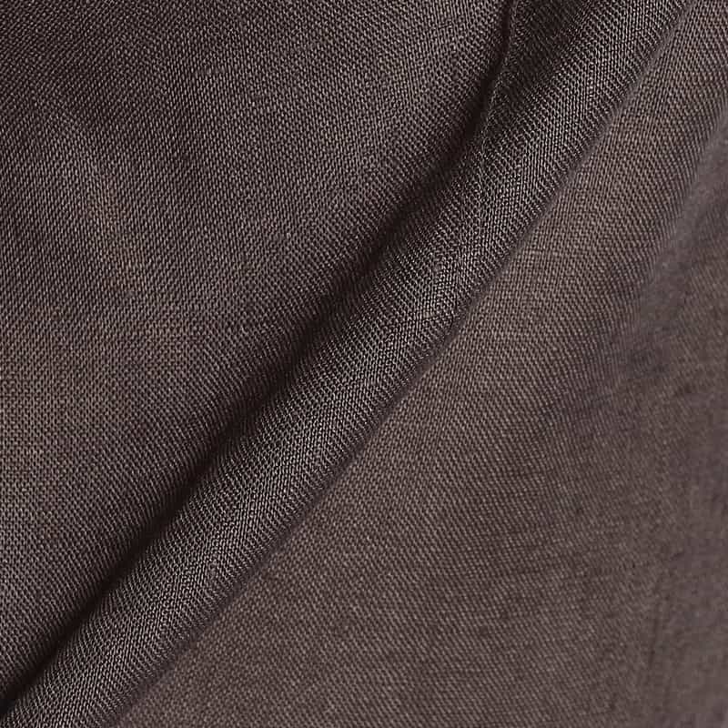 BARNEYS NEW YORK ウォッシャブル リネン素材ワイドパンツ DARK BROWN