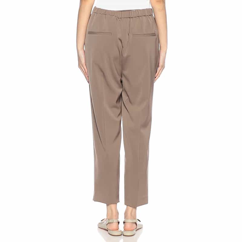 BARNEYS NEW YORK ウォッシャブル 機能素材テーパードパンツ BROWN