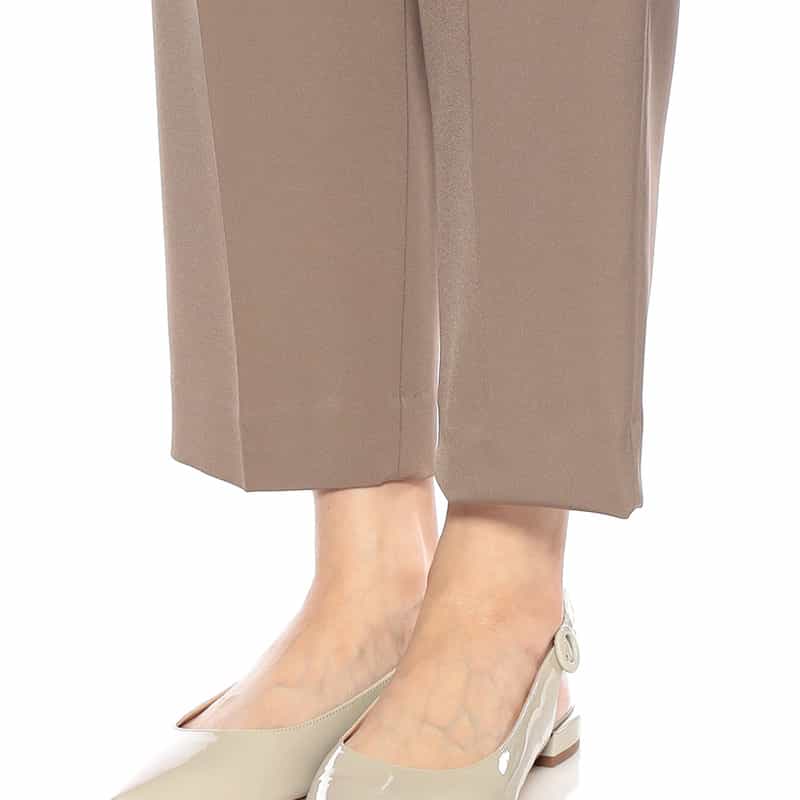 BARNEYS NEW YORK ウォッシャブル 機能素材テーパードパンツ BROWN