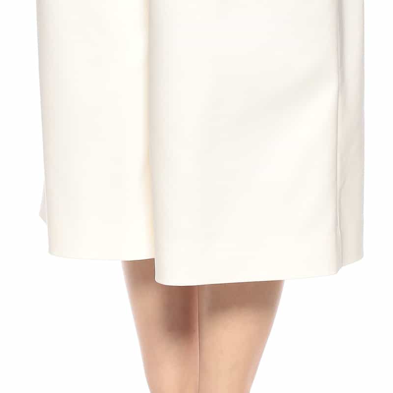 BARNEYS NEW YORK ウォッシャブル タックガウチョパンツ WHITE