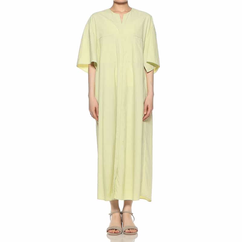 BARNEYS NEW YORK ノーカラー サマードレス LIGHT GREEN