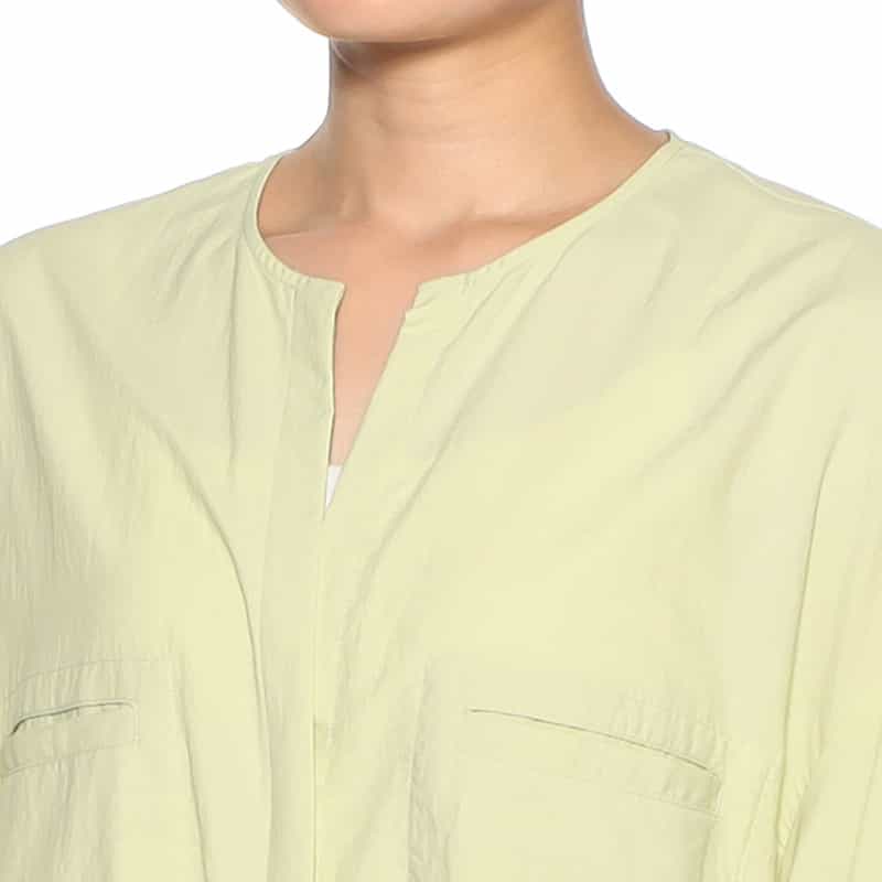 BARNEYS NEW YORK ノーカラー サマードレス LIGHT GREEN