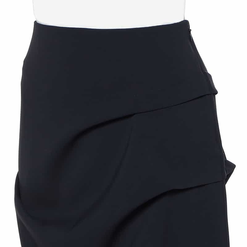 BARNEYS NEW YORK セットアップ ウォッシャブル ドレープデザインタイトスカート NAVY