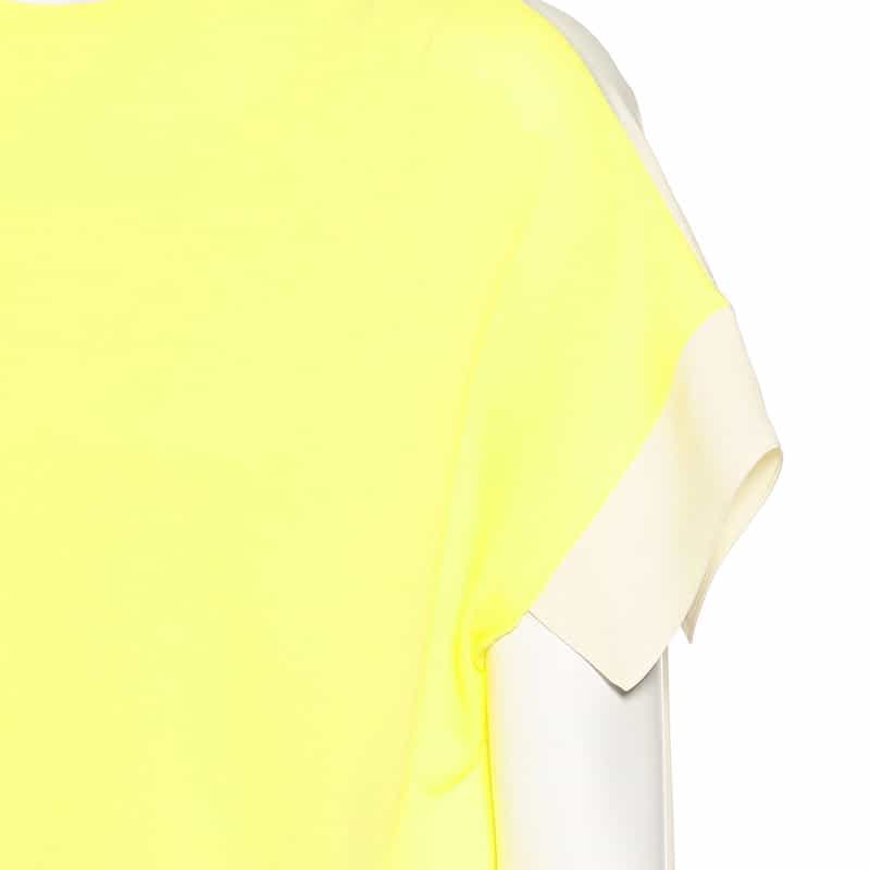 BARNEYS NEW YORK ウォッシャブル コンビネーションオーバーニットプルオーバー YELLOW