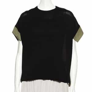 ウォッシャブル コンビネーションオーバーニットプルオーバー