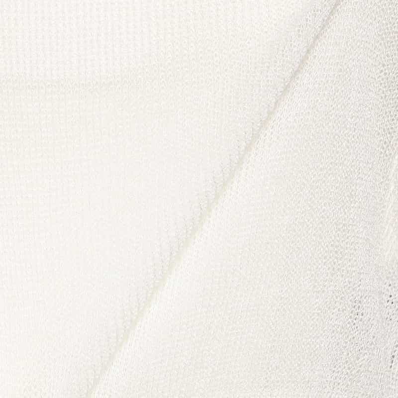 BARNEYS NEW YORK ウォッシャブル クロップドシアーニットプルオーバー WHITE