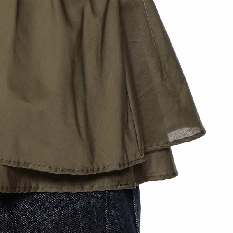 BARNEYS NEW YORK ウォッシャブル ギャザーキャミソール KHAKI