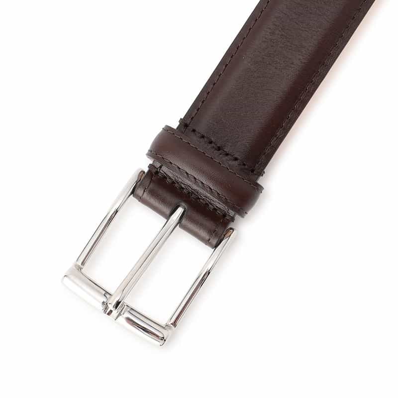 CROCKETT＆JONES CROCKETT＆JONES＜クロケット&ジョーンズ＞レザーベルト DARK BROWN