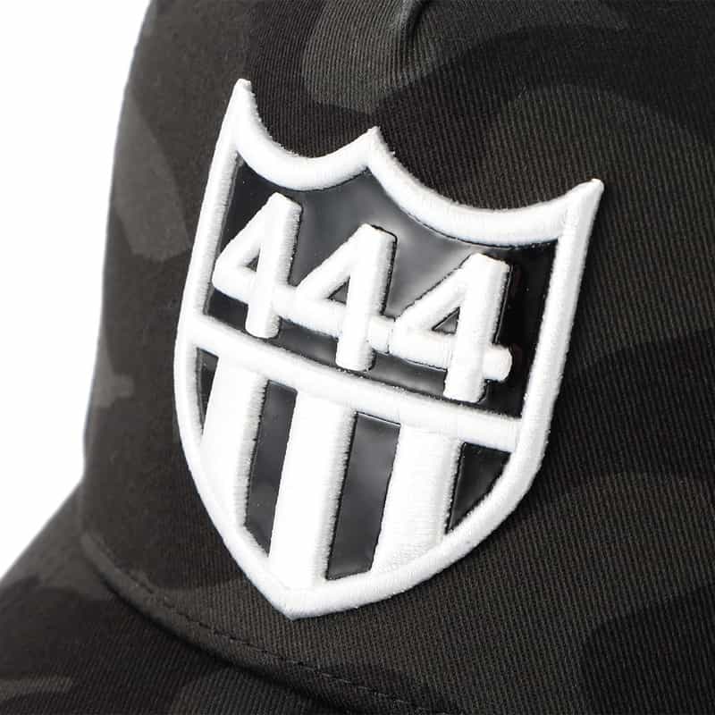 YOSHINORI KOTAKE DESIGN YOSHINORI KOTAKE DESIGN＜ヨシノリ コタケ デザイン＞バーニーズ　ニューヨーク限定カモフラージュ柄ベースボールキャップ　"444" BLACK