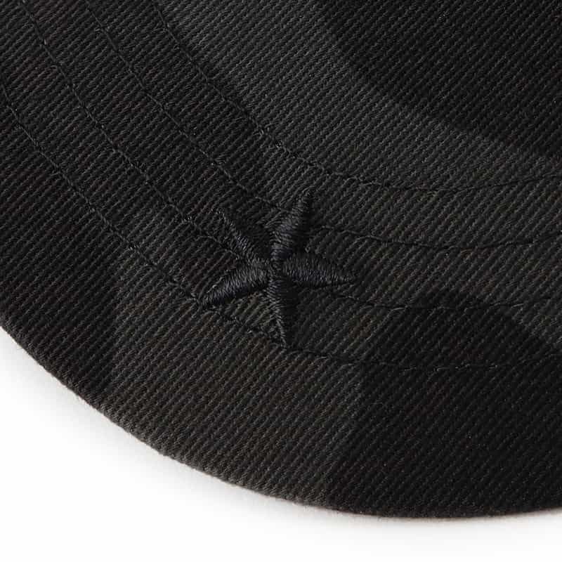 YOSHINORI KOTAKE DESIGN YOSHINORI KOTAKE DESIGN＜ヨシノリ コタケ デザイン＞バーニーズ　ニューヨーク限定カモフラージュ柄ベースボールキャップ　"444" BLACK