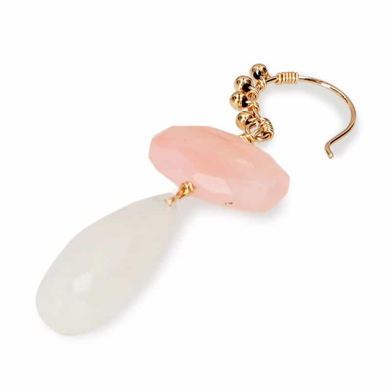 LA SOEUR LA SOEUR<ラ スール>ピアス (ピンクオパール×ムーンストーン) NONE