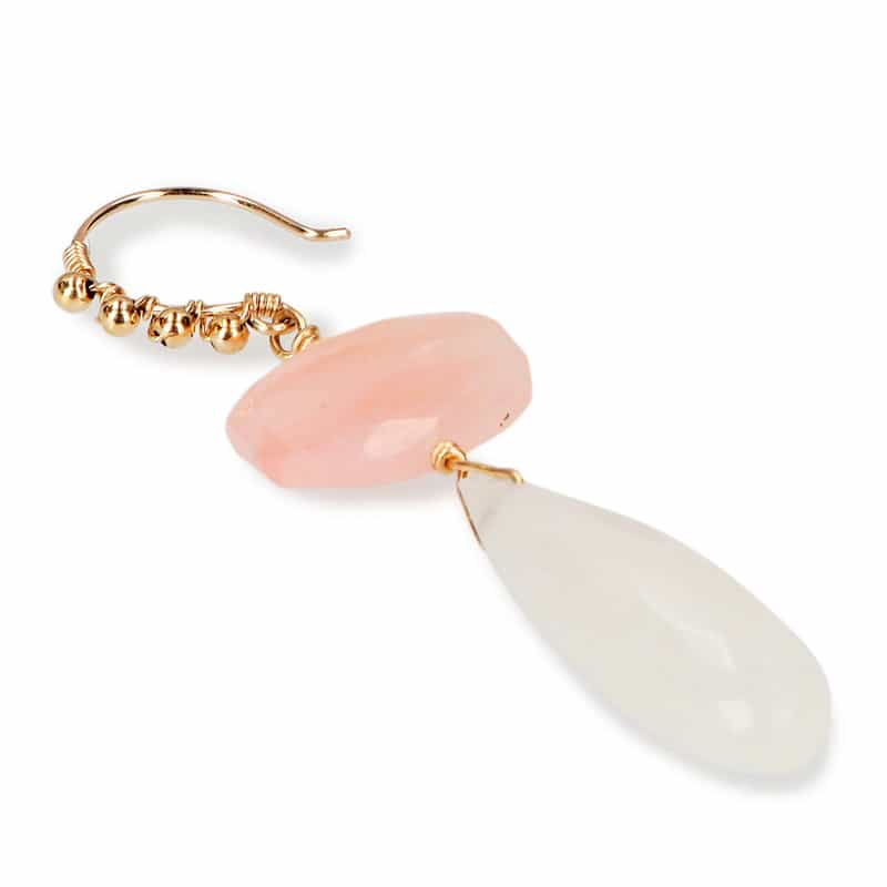 LA SOEUR LA SOEUR<ラ スール>ピアス (ピンクオパール×ムーンストーン) NONE