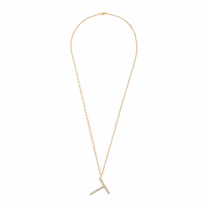 LA SOEUR LA SOEUR＜ラ スール＞ネックレス "T"（パール） NONE