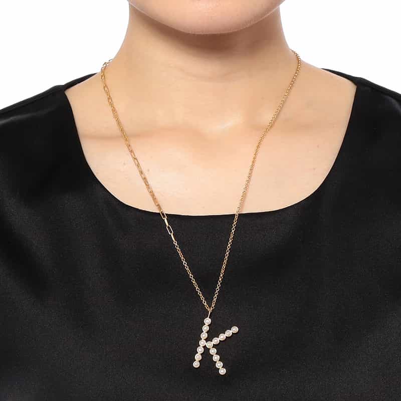 LA SOEUR LA SOEUR＜ラ スール＞ネックレス "K"（パール） NONE