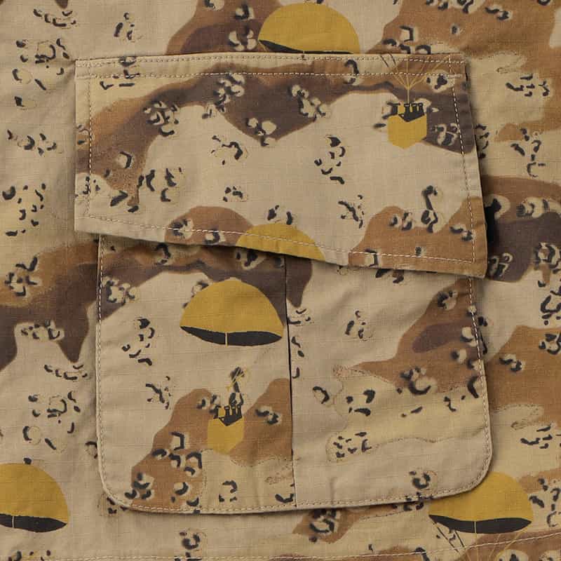 MAGIC NUMBER MAGIC NUMBER X BEDWIN & THE HEARTBREAKERS バーニーズ　ニューヨーク限定カモフラージュ柄ミリタリーシャツ YELLOW