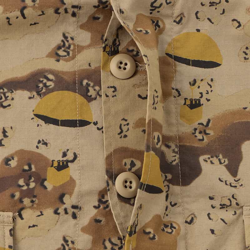 MAGIC NUMBER MAGIC NUMBER X BEDWIN & THE HEARTBREAKERS バーニーズ　ニューヨーク限定カモフラージュ柄ミリタリーシャツ YELLOW