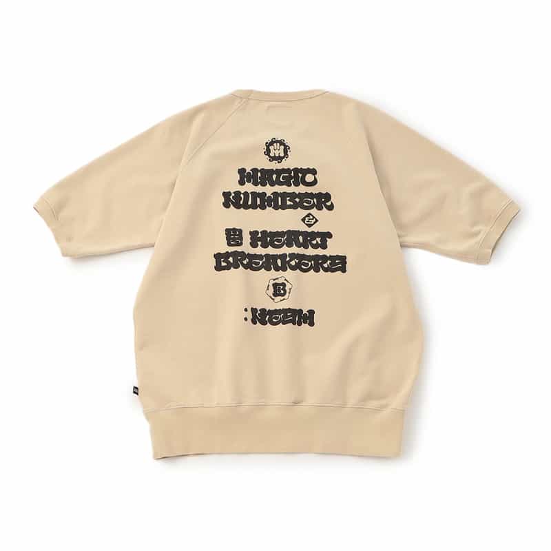 MAGIC NUMBER MAGIC NUMBER X BEDWIN & THE HEARTBREAKERS バーニーズ ニューヨーク限定バックプリント半袖スウェットプルオーバー BEIGE