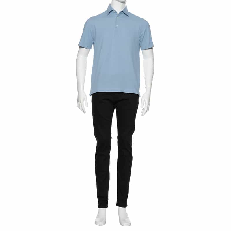 GUY ROVER GUY ROVER＜ギ ローバー＞コットン鹿の子ポロシャツ LIGHT BLUE