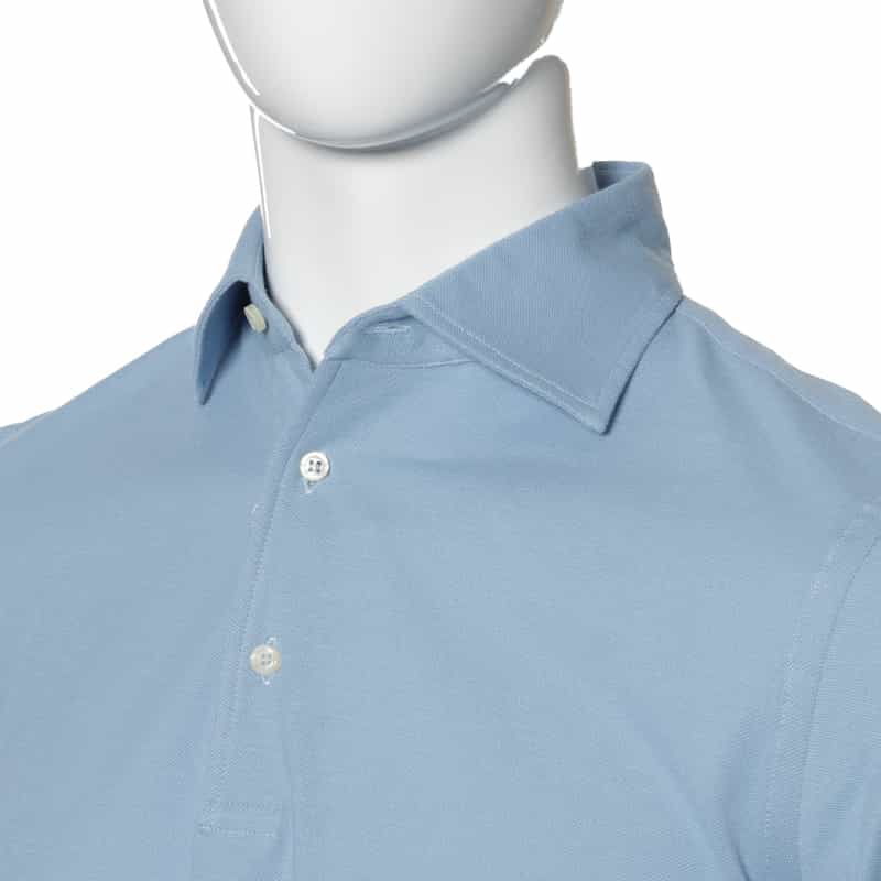 GUY ROVER GUY ROVER＜ギ ローバー＞コットン鹿の子ポロシャツ LIGHT BLUE