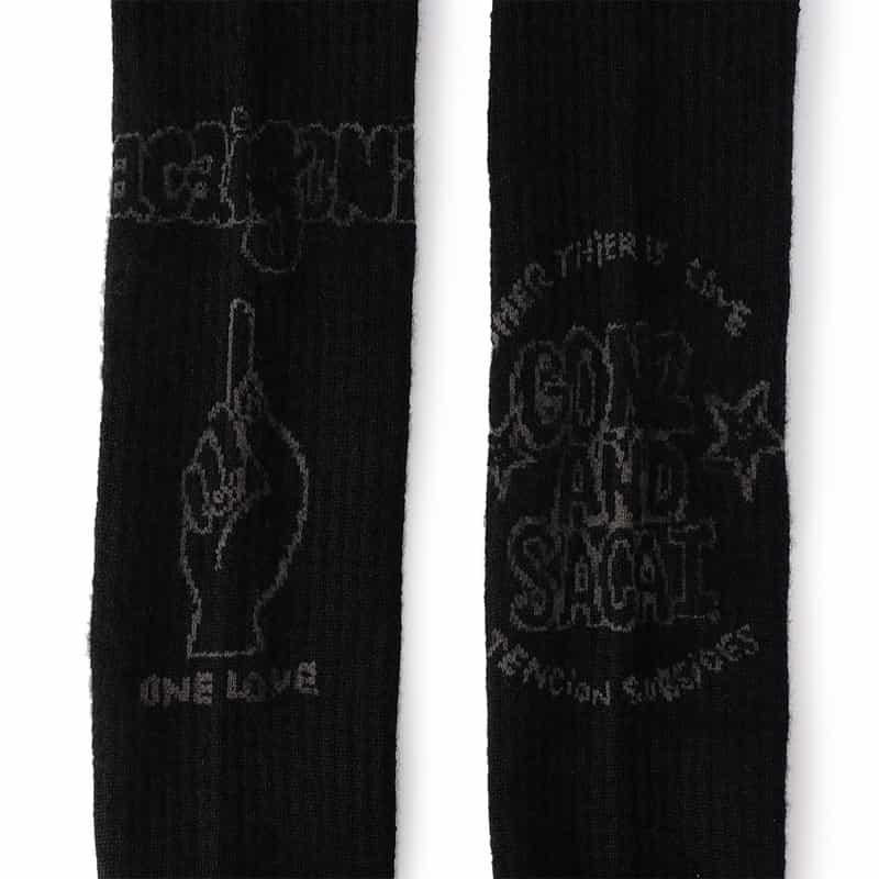 SACAI MARK GONZALES コラボレーション ソックス BLACK