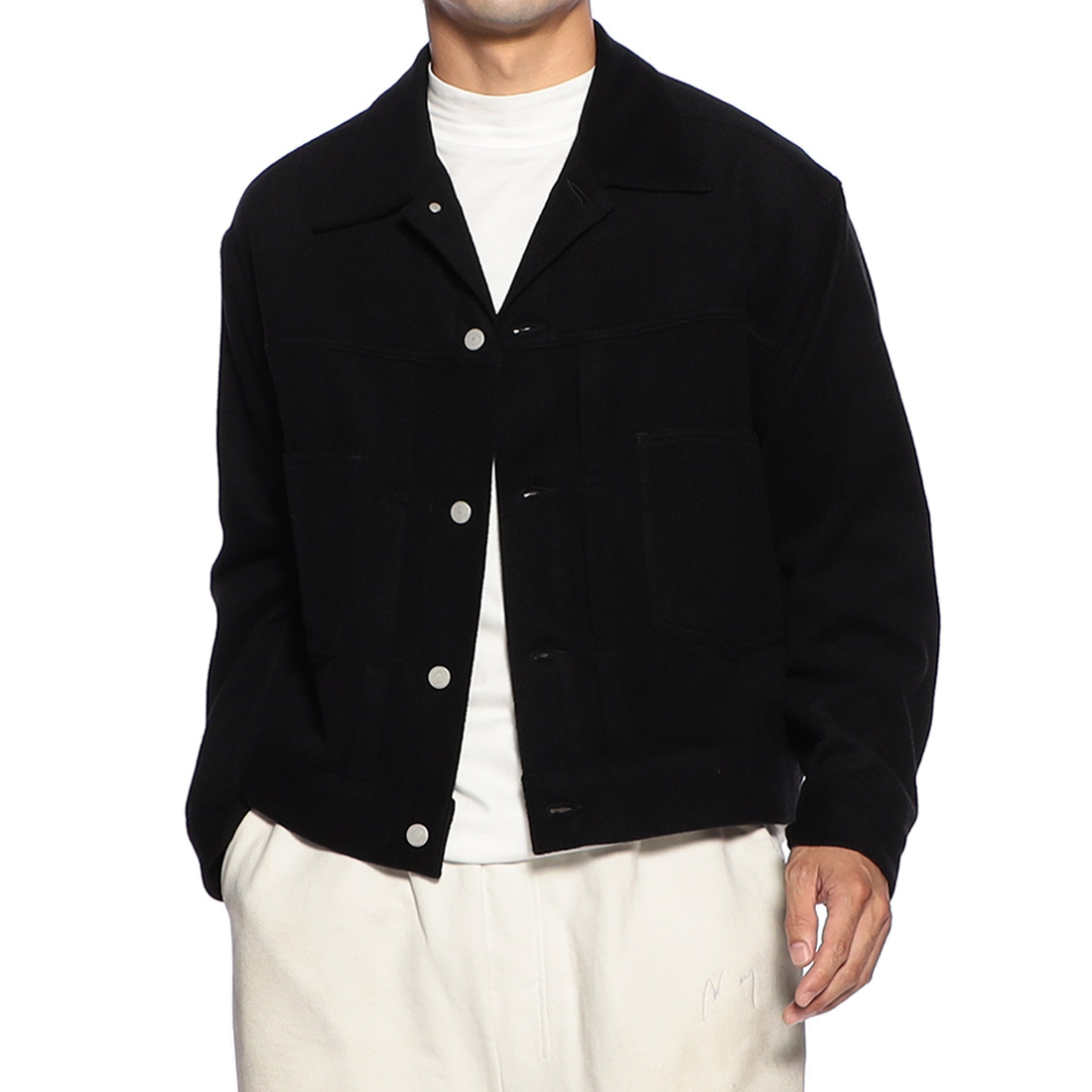 バーニーズ　ニューヨーク限定カシミヤ素材シャツジャケット