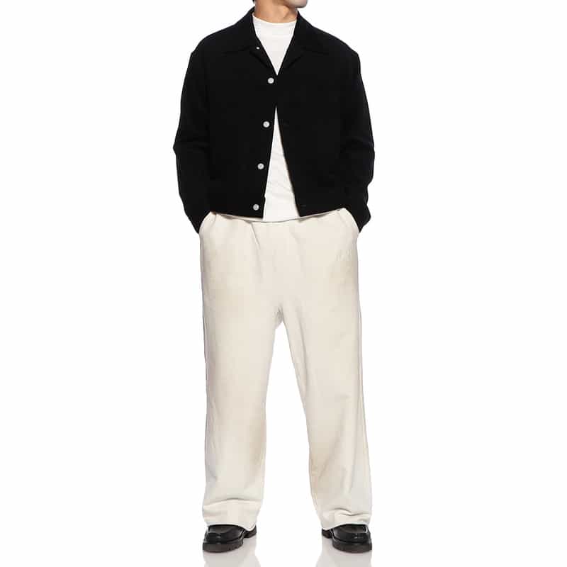 MARKAWARE バーニーズ　ニューヨーク限定カシミヤ素材シャツジャケット BLACK