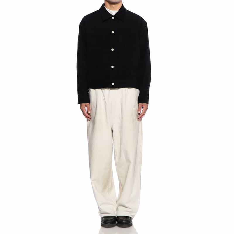 MARKAWARE バーニーズ　ニューヨーク限定カシミヤ素材シャツジャケット BLACK