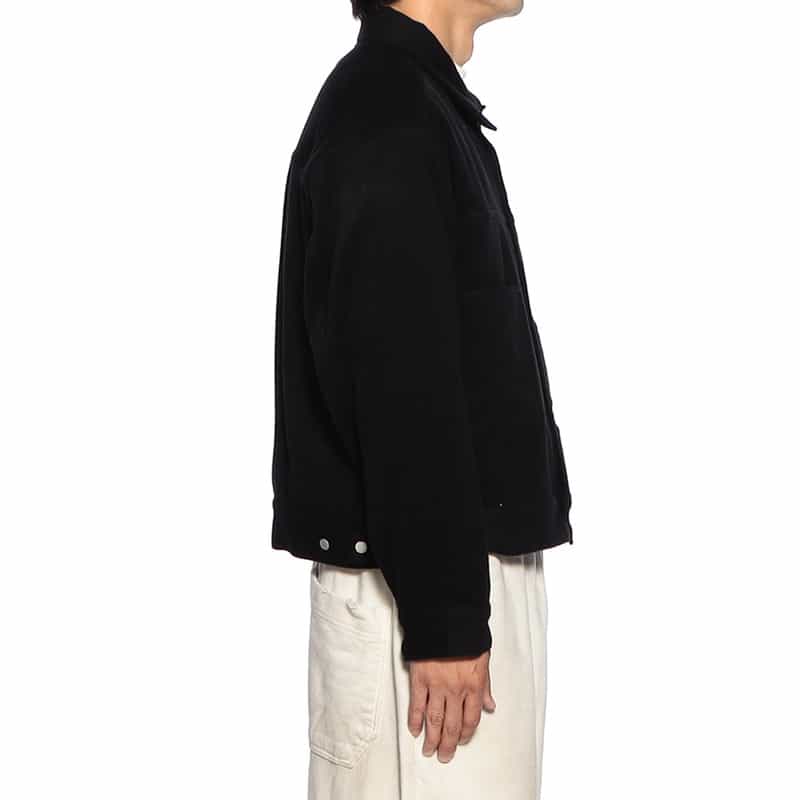 MARKAWARE バーニーズ　ニューヨーク限定カシミヤ素材シャツジャケット BLACK